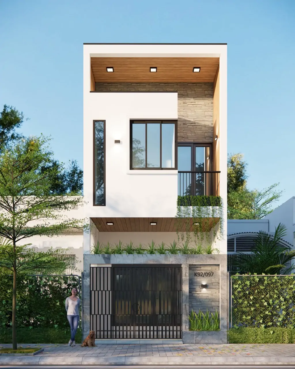 Thiết Kế Nhà Phố 2 Tầng 4X16